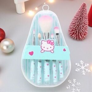 Hello Kitty Makeup Brush Set - Yellow or Blue (Pick One)